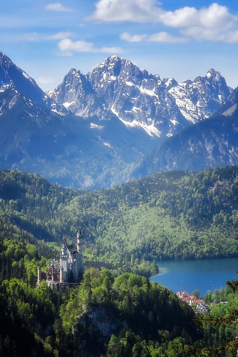 Wanderung Rohrkopfhütte in Schwangau mit Sandra Bischof und Mathias Starzer - Aussicht auf Schloss Neuschwanstein